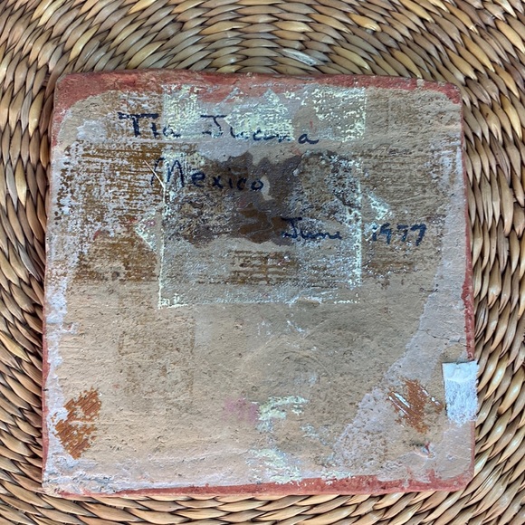 Vintage Mexico 1977 Bird Hand Painted Ceramic Tonala Style Tile - Picture 2 of 4